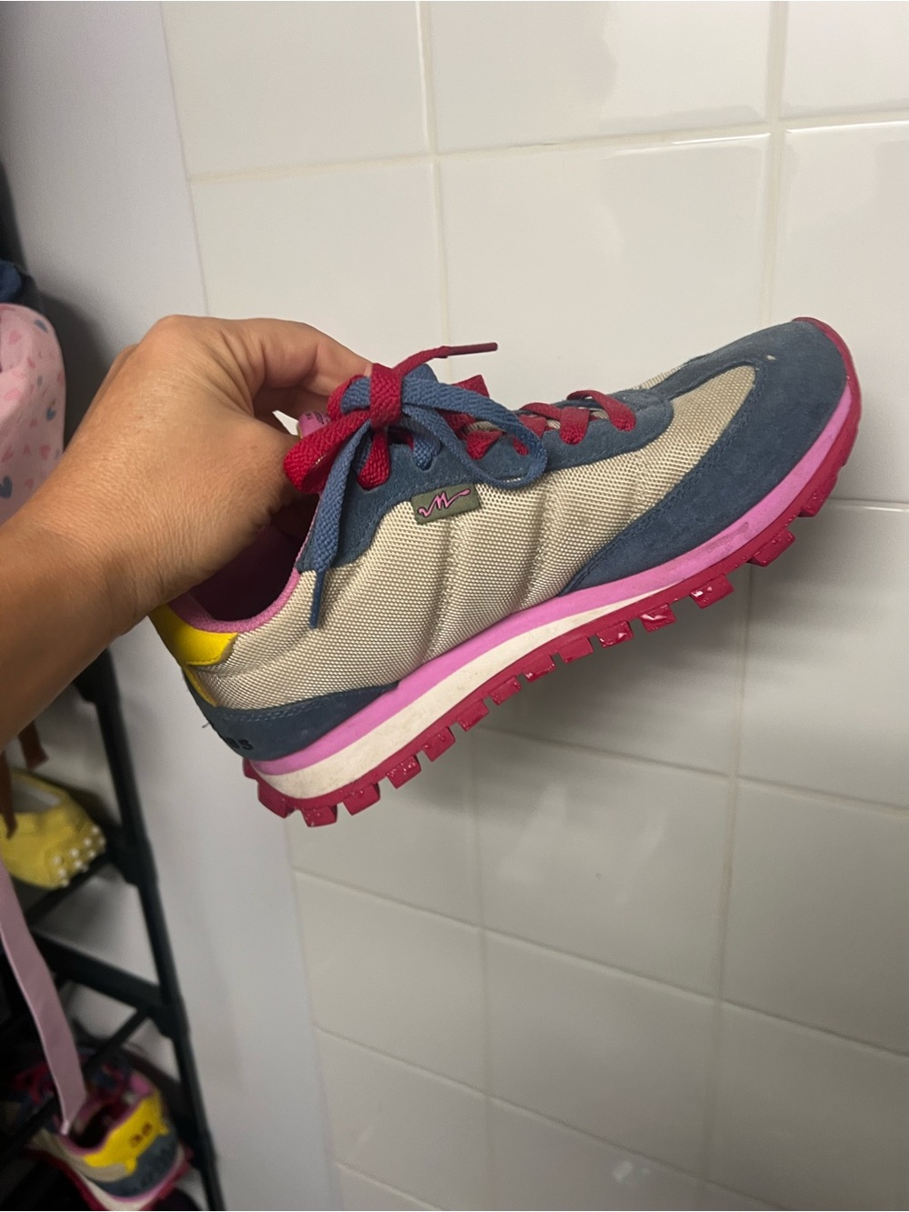 Women’s Neutral & Pink Trail Sneakers - Brand Unknown